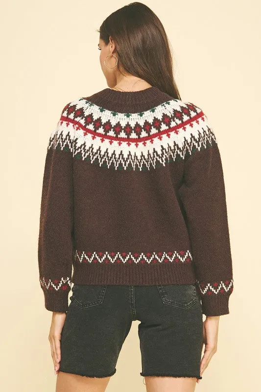 Nordic Print Cardigan sold by Kins Collective product image thumbnail 4