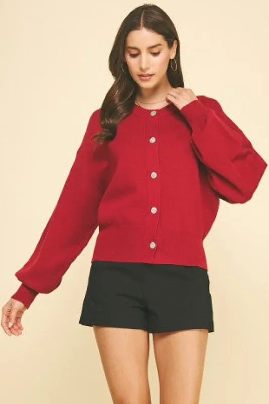 Embellished Button Cardigan sold by Kins Collective