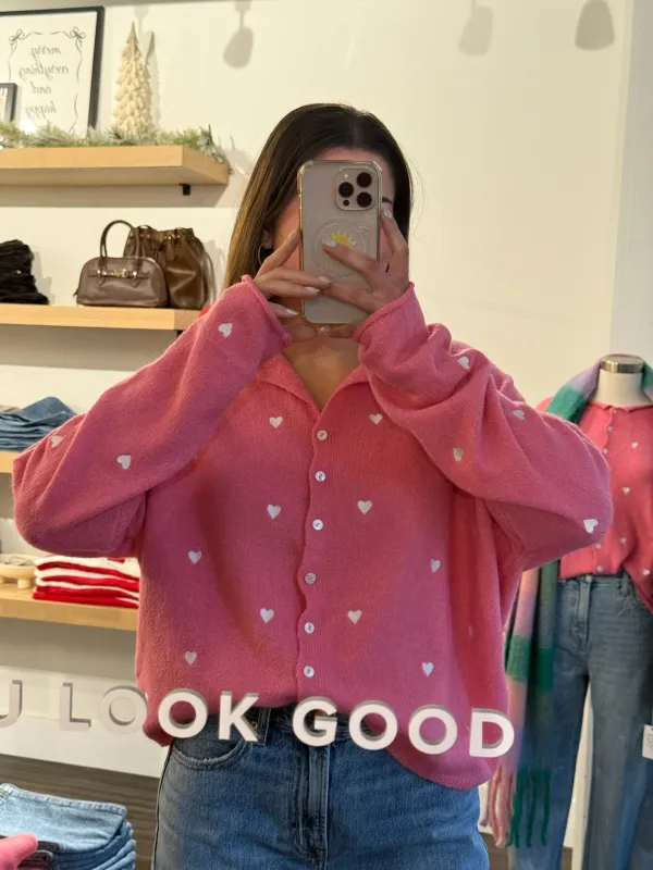 Heart Piper Cardigan sold by Kins Collective