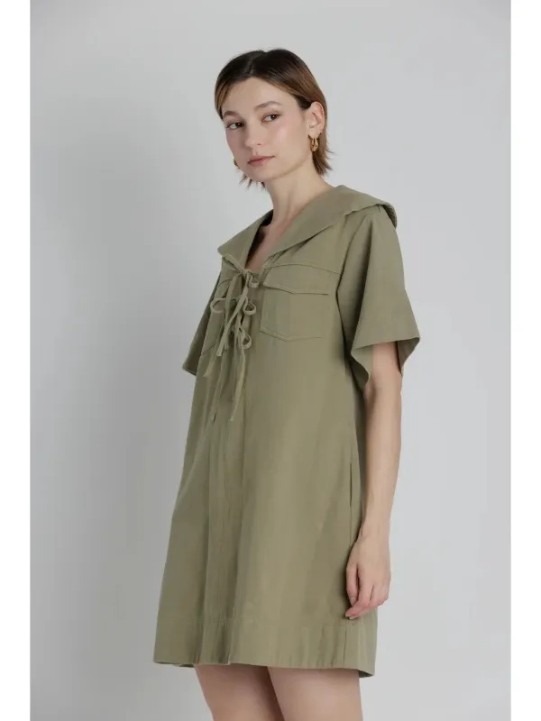 Adeline Tie Front Dress made by Kins Collective