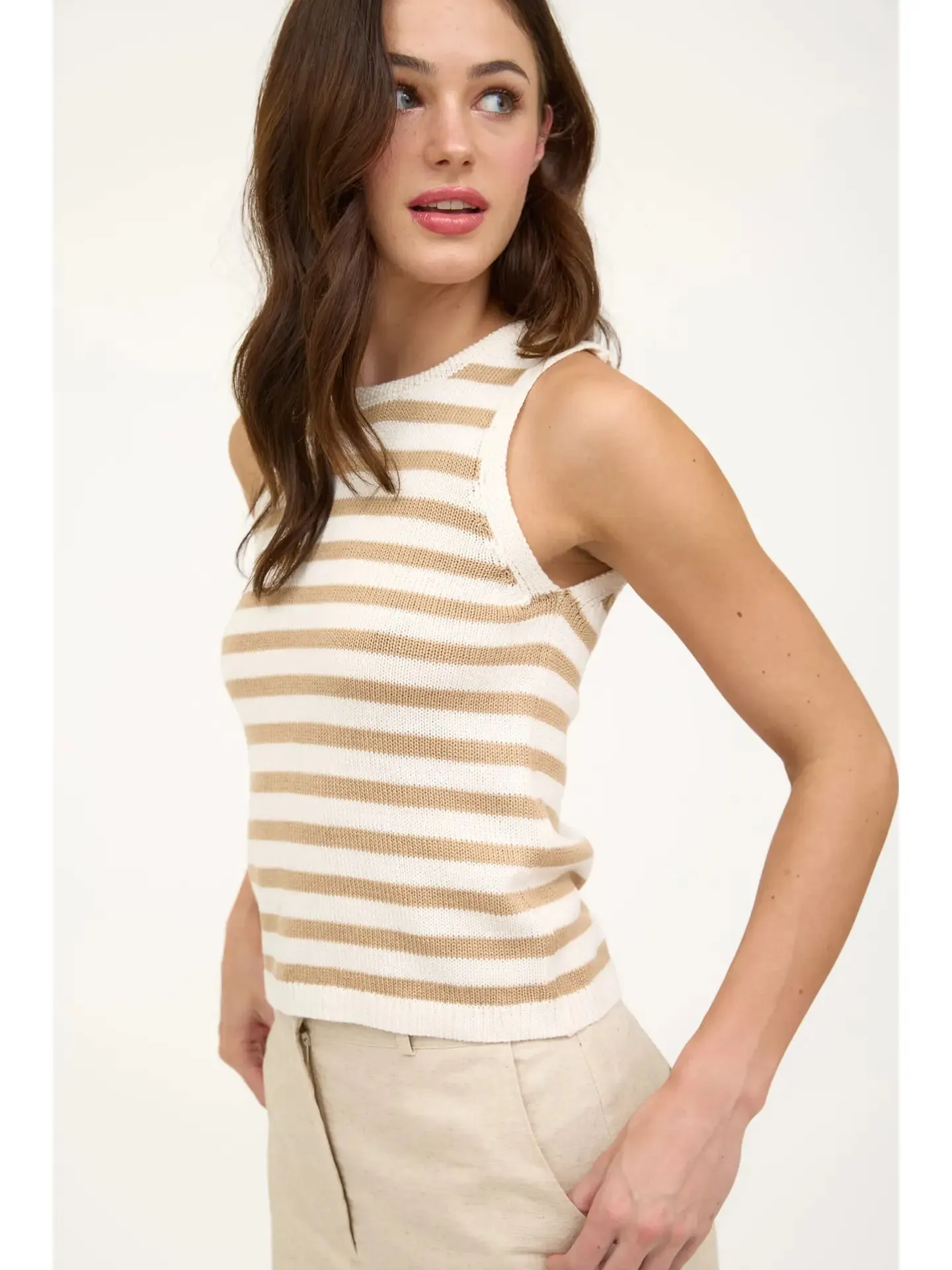 Stripe Knit Tank sold by Kins Collective