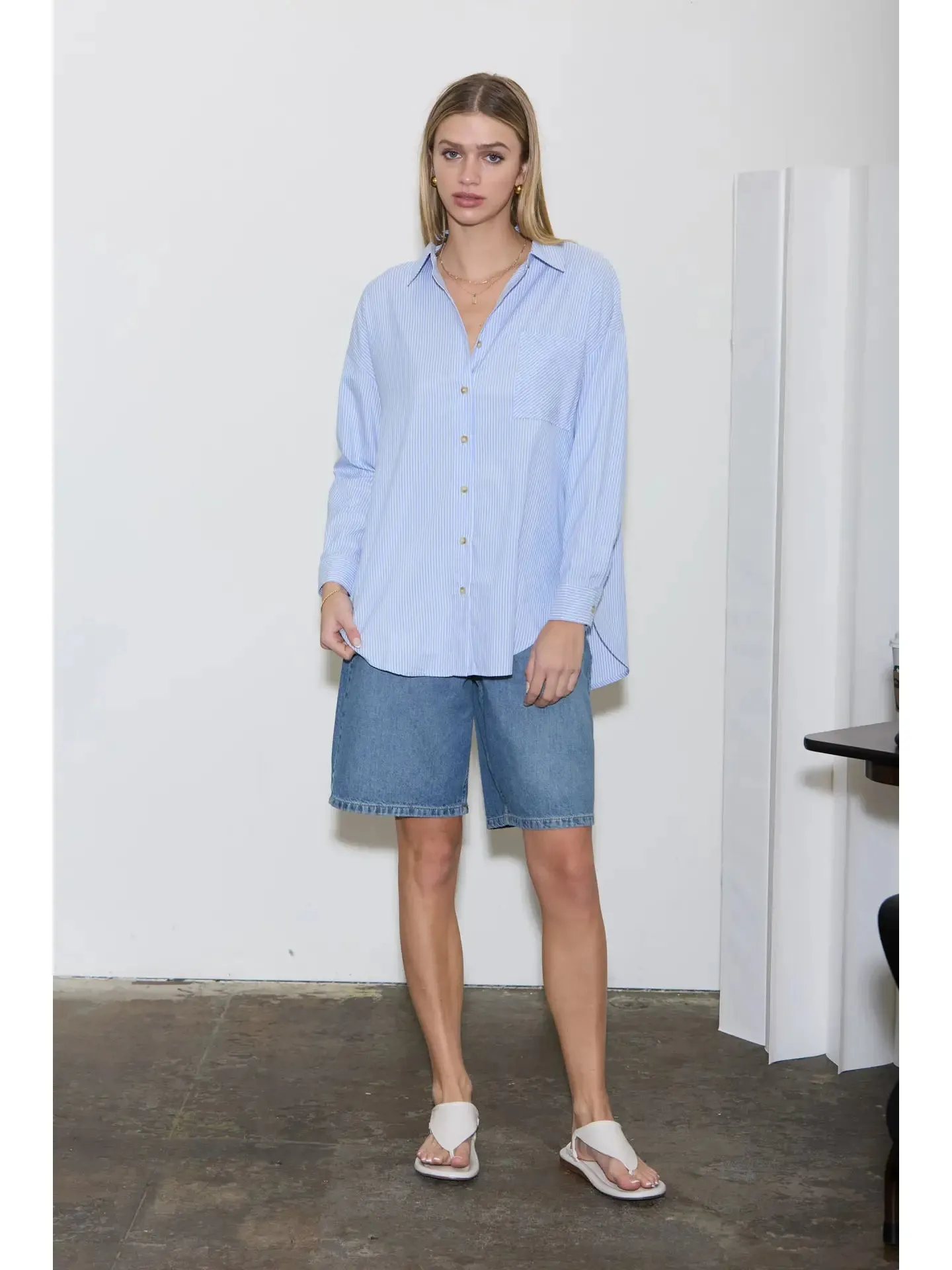 Stripe Button Up sold by Kins Collective product image thumbnail 2