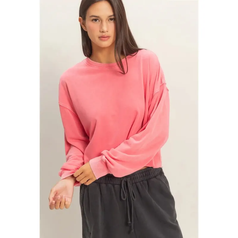 Go To Crop Pullover made by Kins Collective