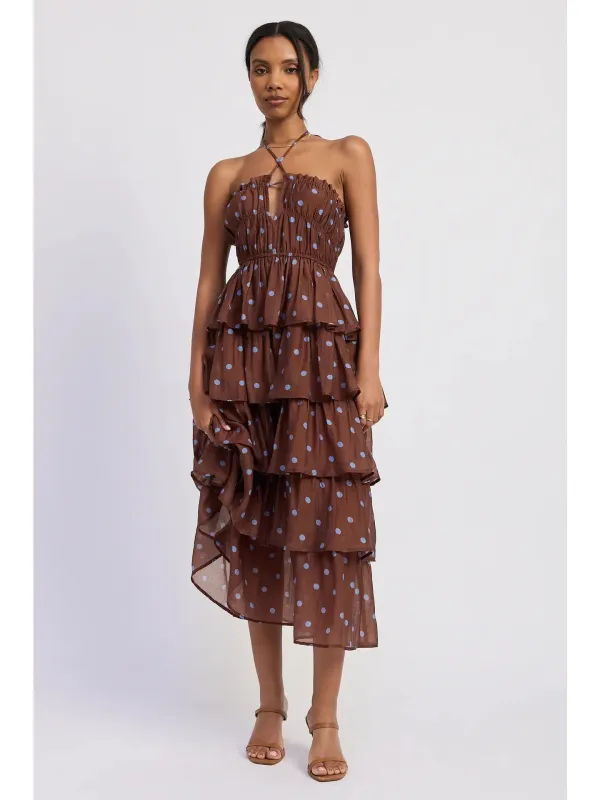 Maribel Tiered Ruffle Maxi Dress made by Kins Collective