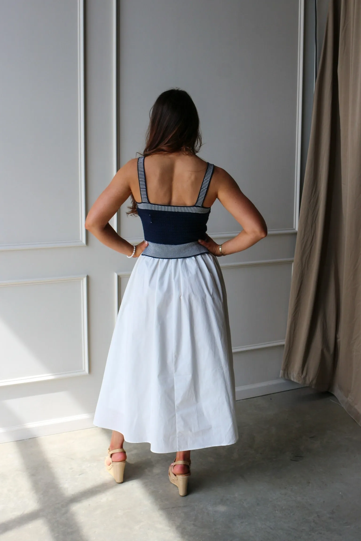 Blue Mixed Media Dress sold by Kins Collective product image thumbnail 5