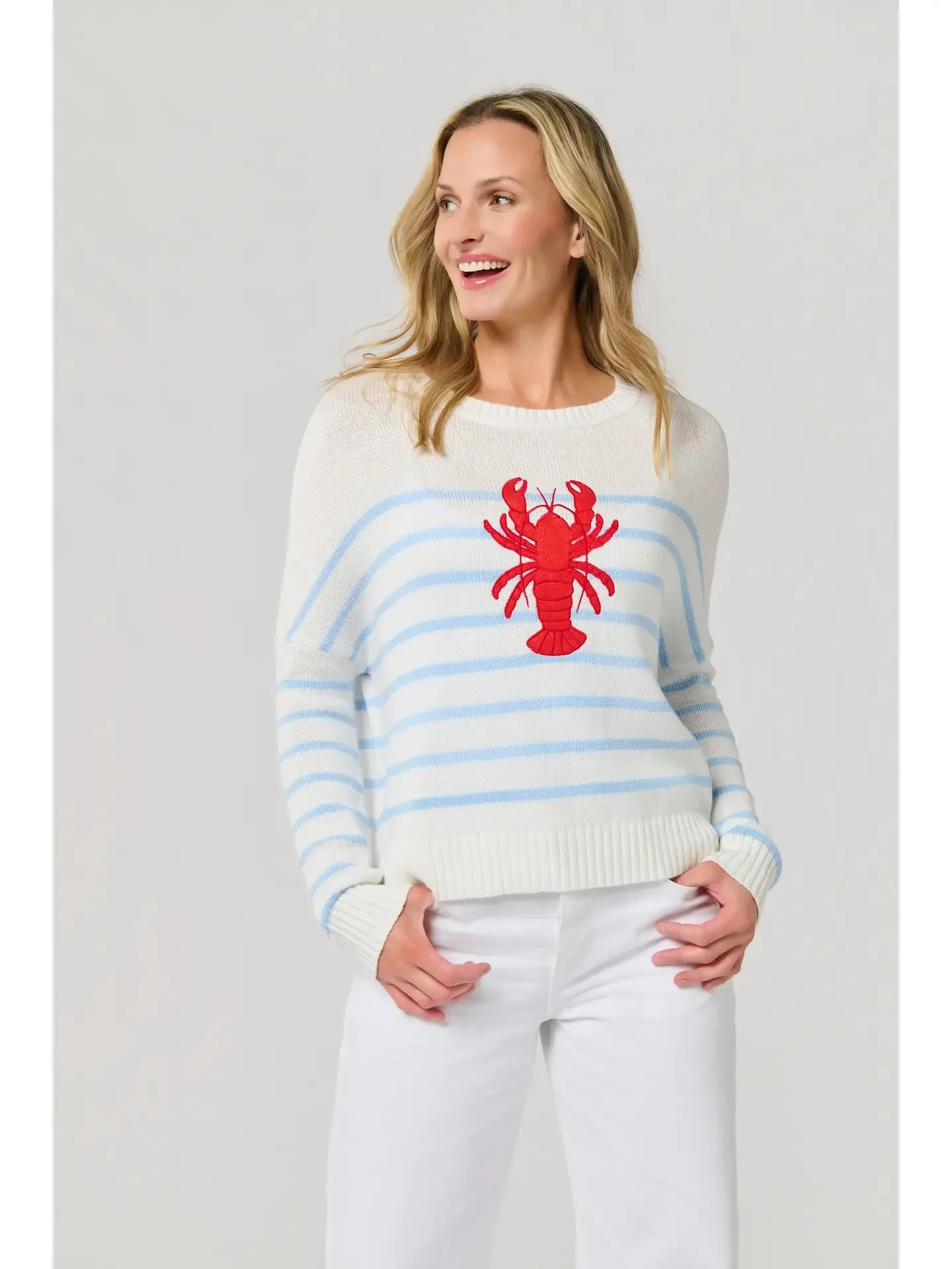 Lobster Stripe Sweater sold by Kins Collective product image thumbnail 2
