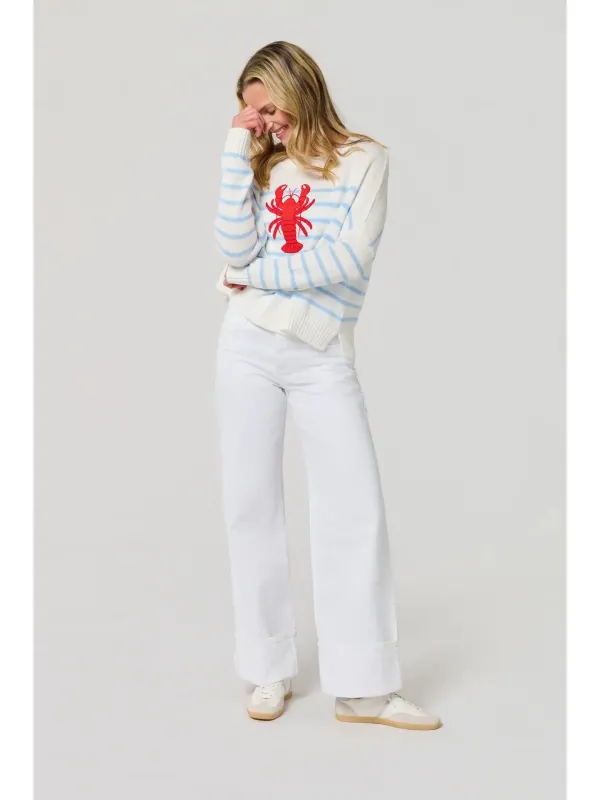 Lobster Stripe Sweater made by Kins Collective