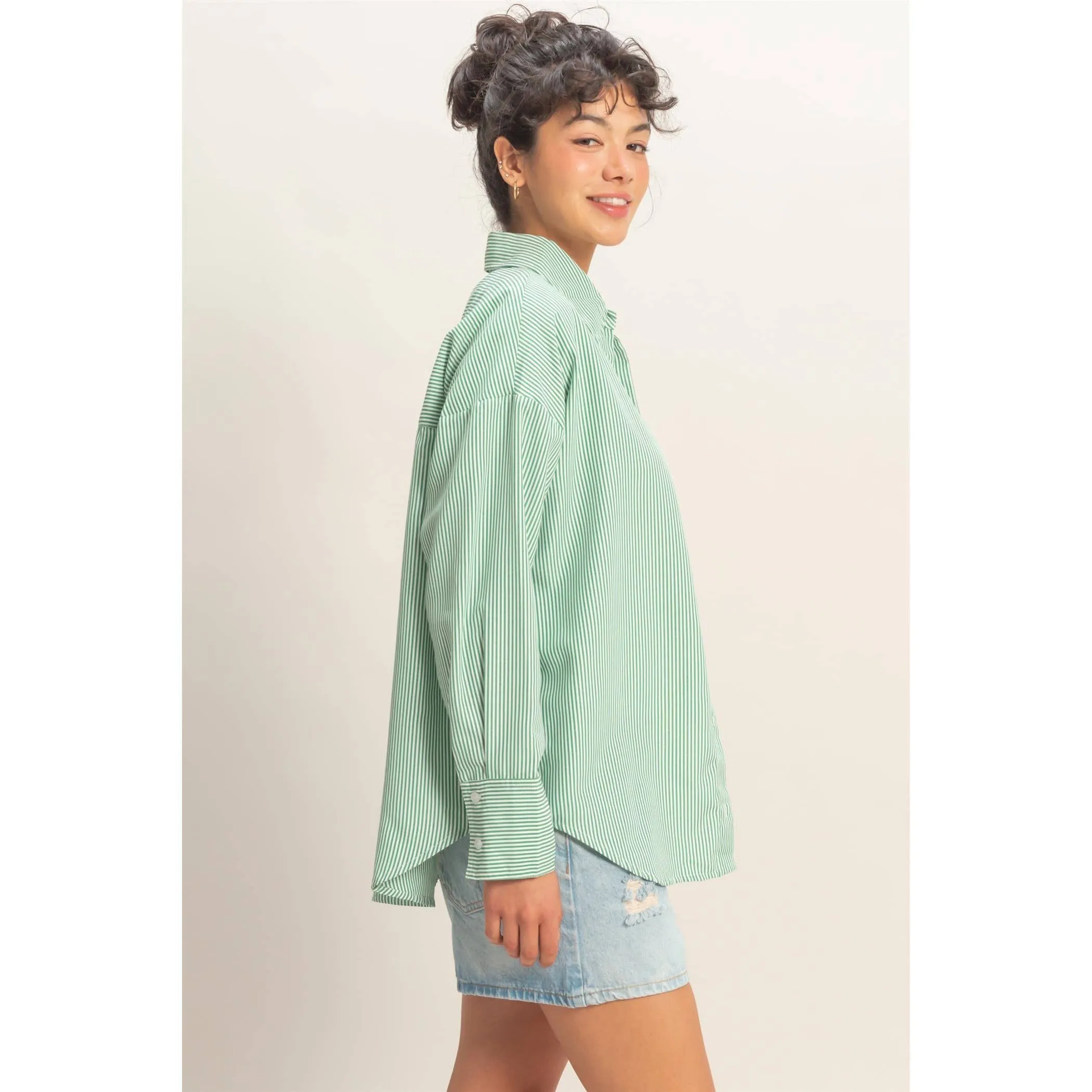 Striped Button Up Shirt sold by Kins Collective product image thumbnail 3