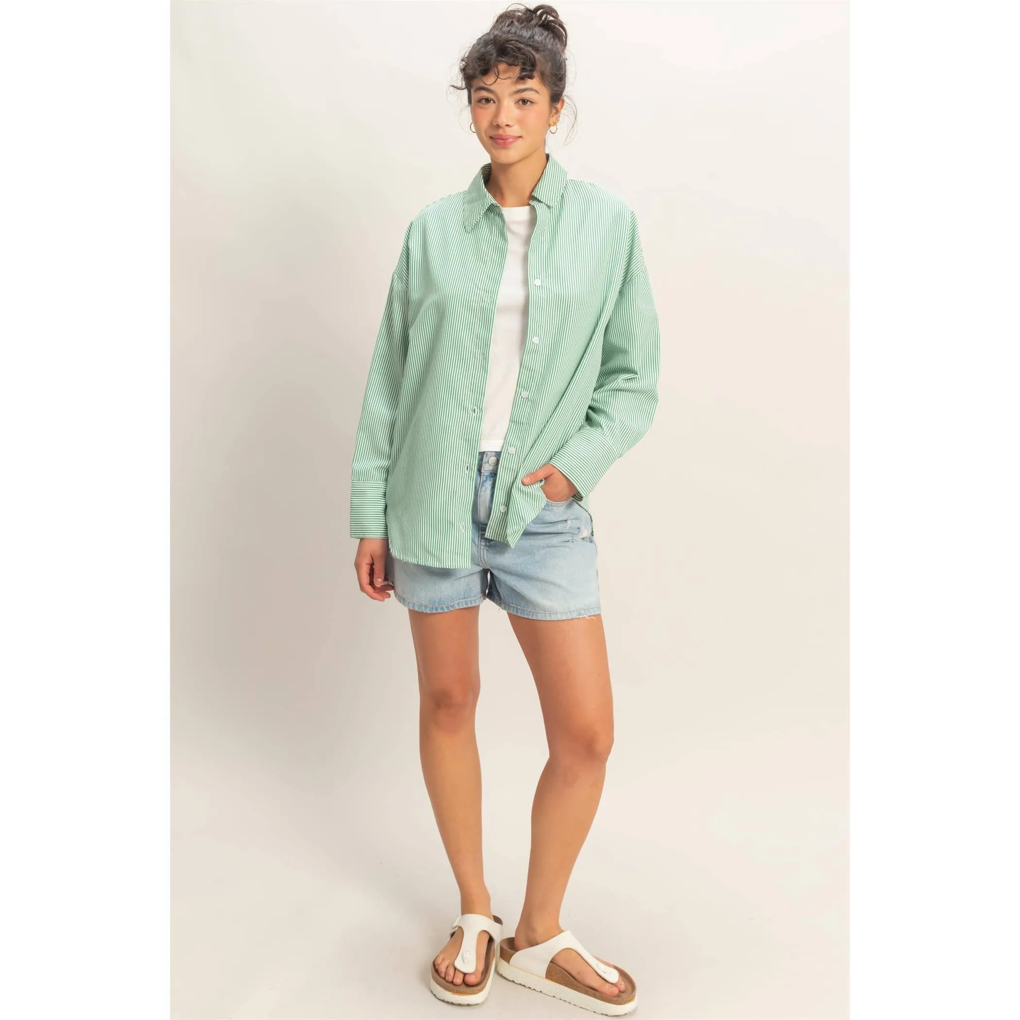 Striped Button Up Shirt sold by Kins Collective product image thumbnail 2