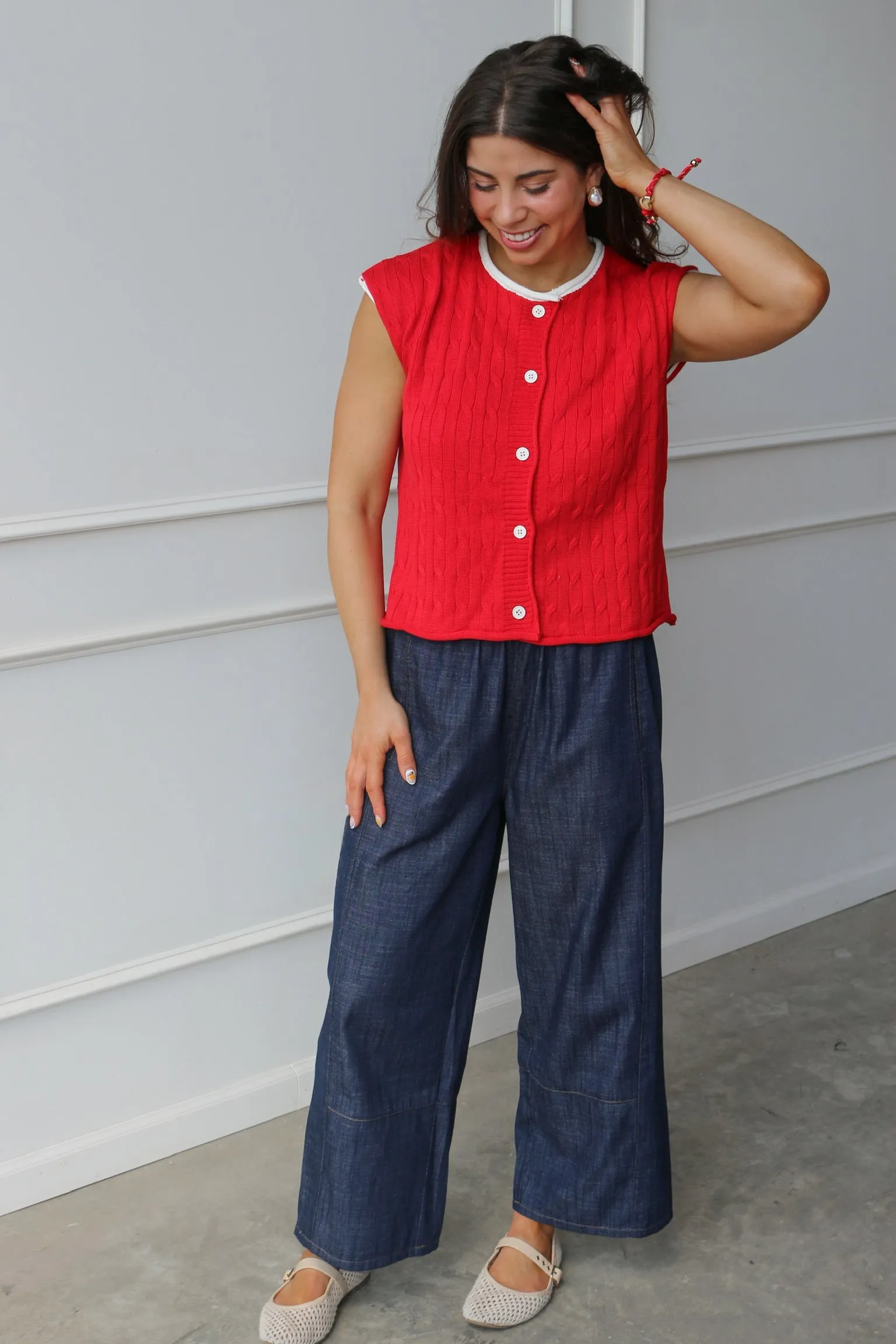 Cable Cardi Vest sold by Kins Collective product image thumbnail 2
