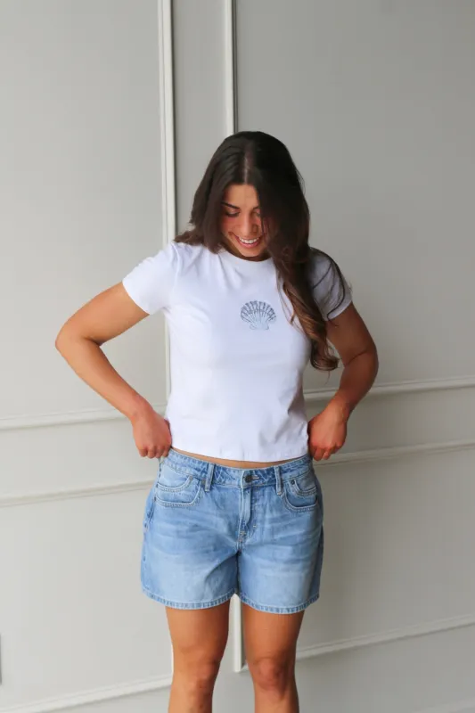 Sammie Mid Rise Barrel Short made by Kins Collective