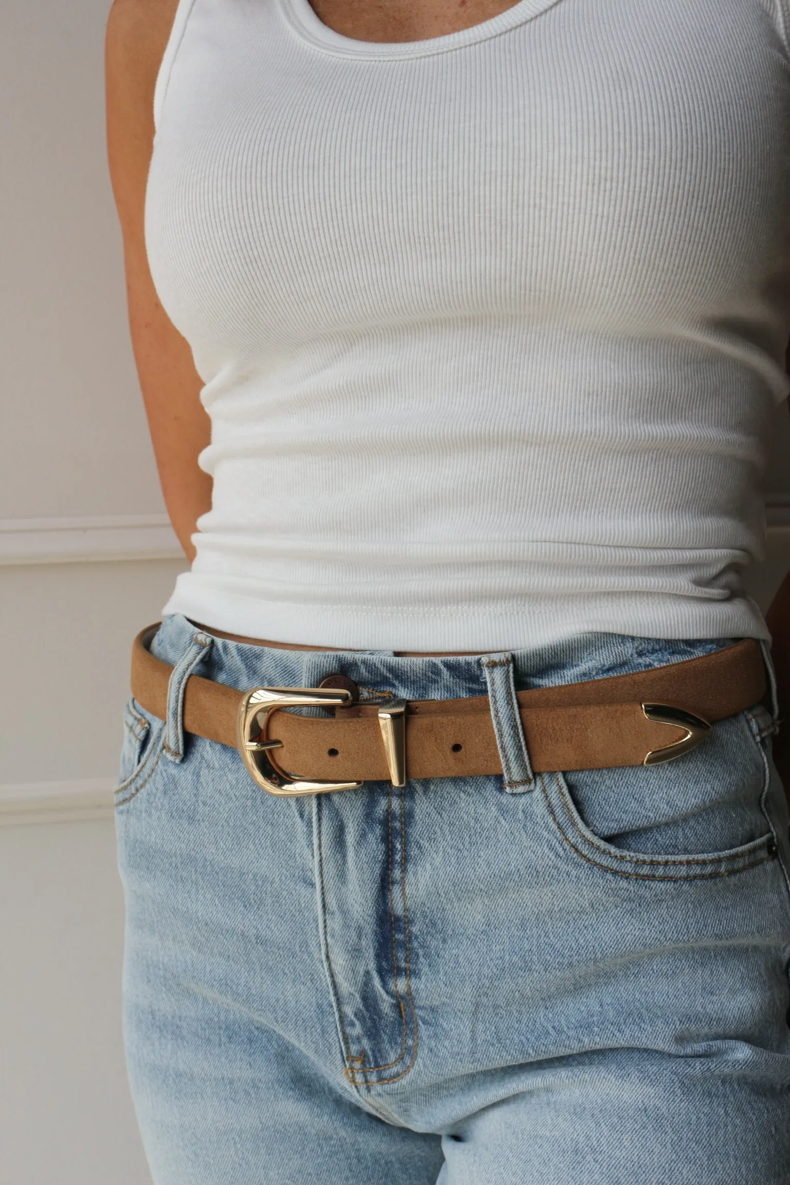Classic Suede Leather Belt sold by Kins Collective product image thumbnail 2