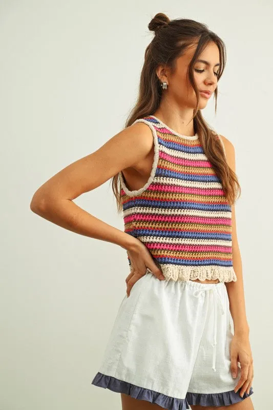 Valley Stripe Tank sold by Kins Collective