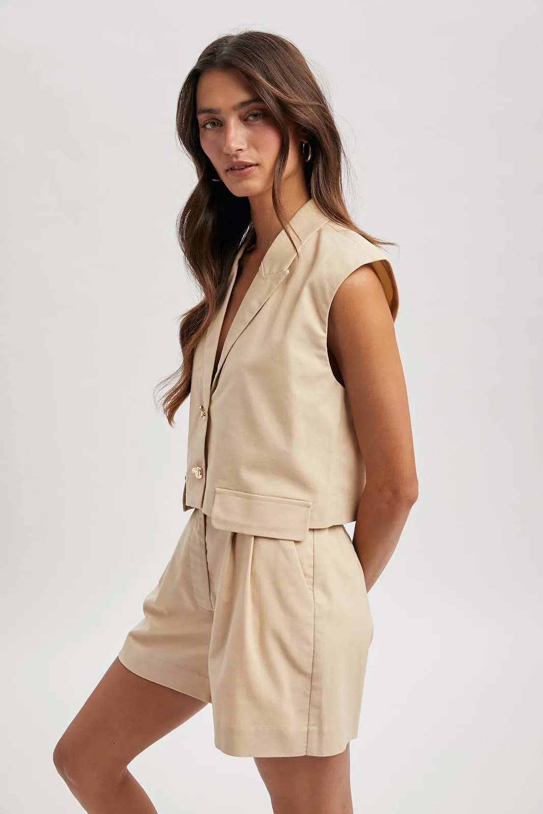 BUTTON-UP VEST sold by Kins Collective product image thumbnail 3