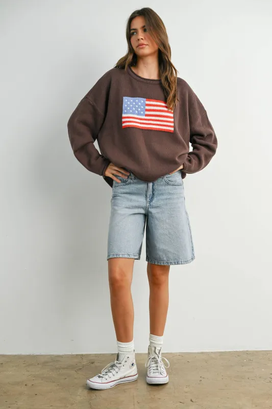 Flag Sweater made by Kins Collective