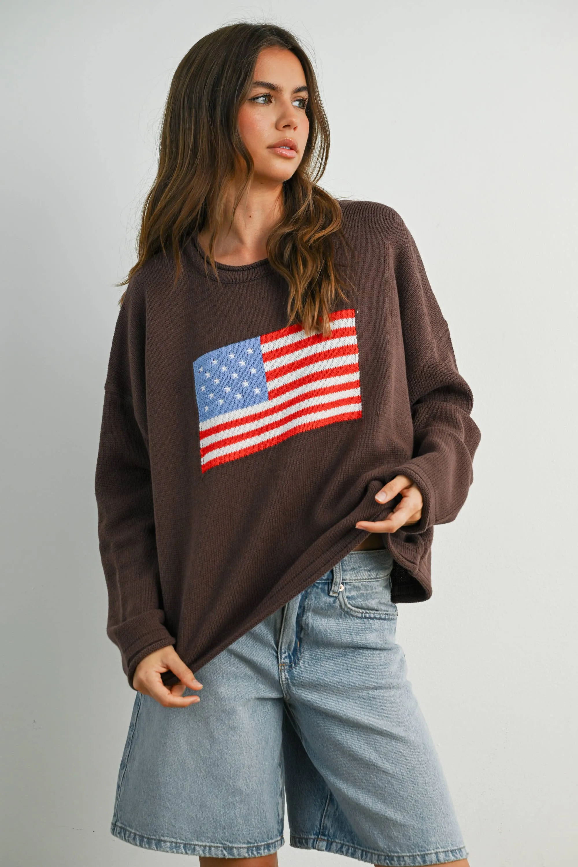 Flag Sweater sold by Kins Collective product image thumbnail 4