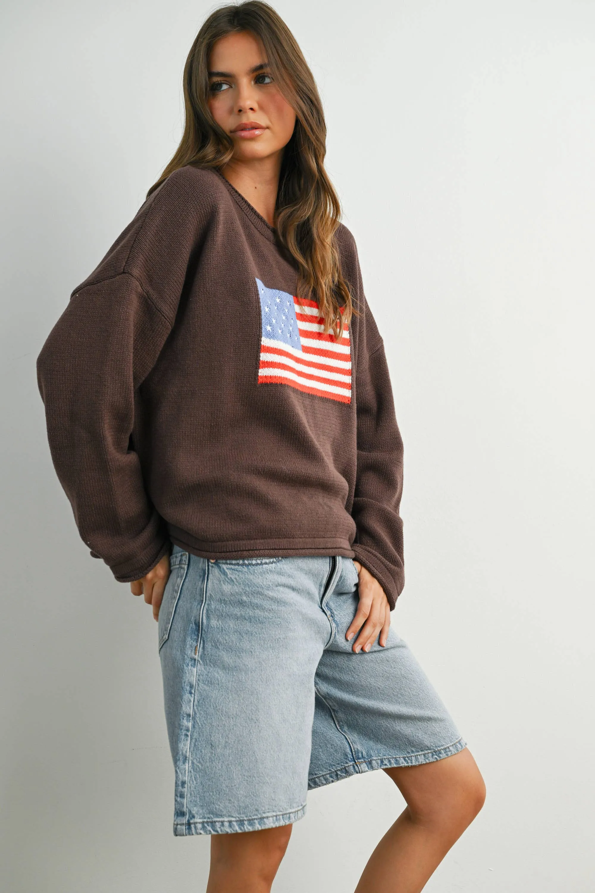 Flag Sweater sold by Kins Collective product image thumbnail 5