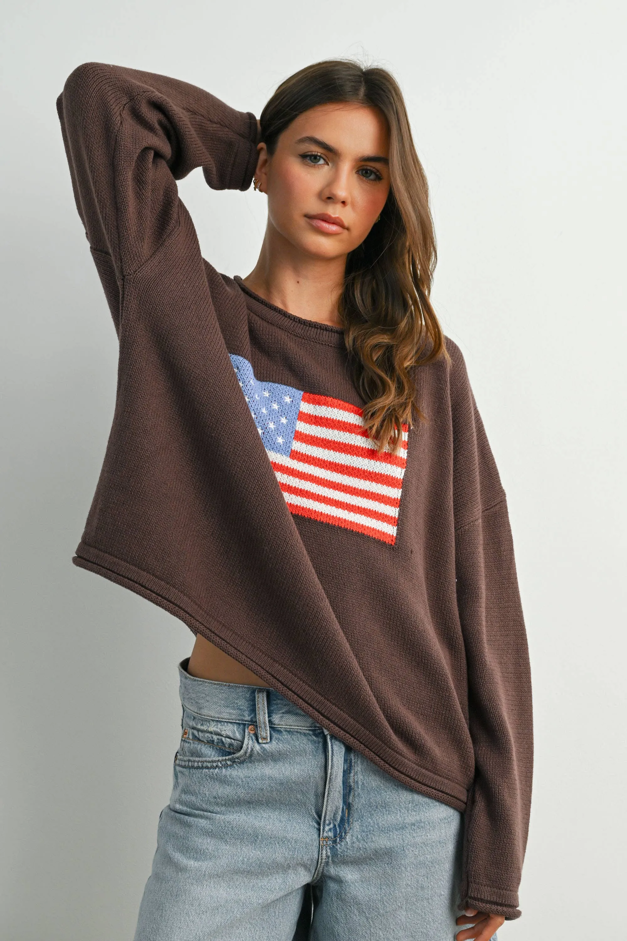 Flag Sweater sold by Kins Collective product image thumbnail 3