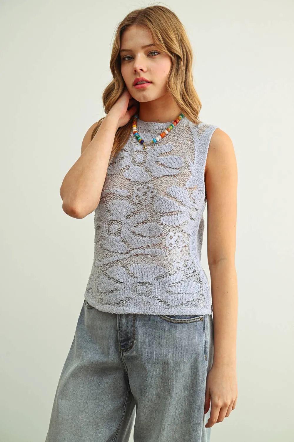 Floral Burnout Knit sold by Kins Collective product image thumbnail 3