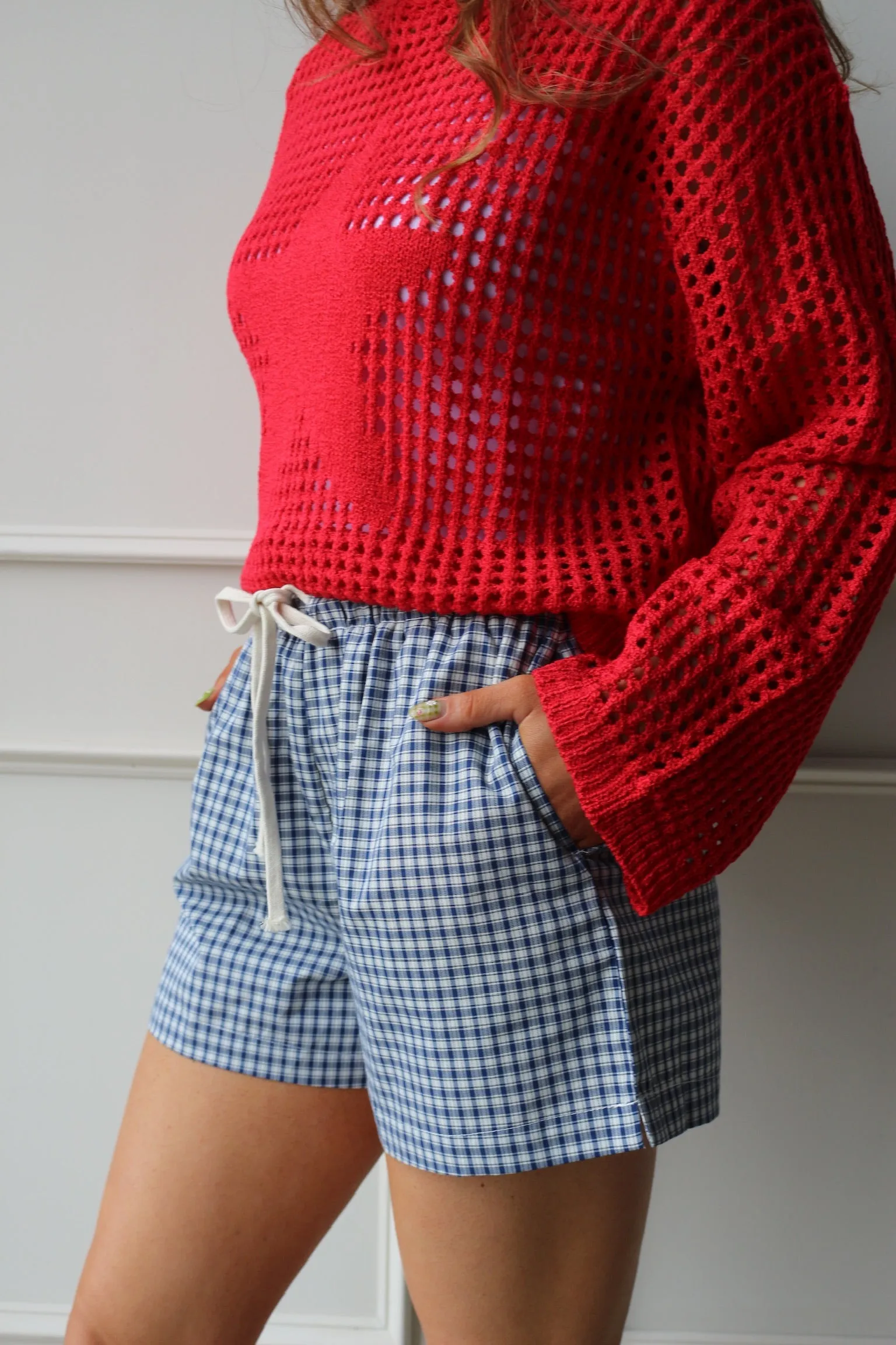 Tie-Front High-Waisted Shorts sold by Kins Collective product image thumbnail 2