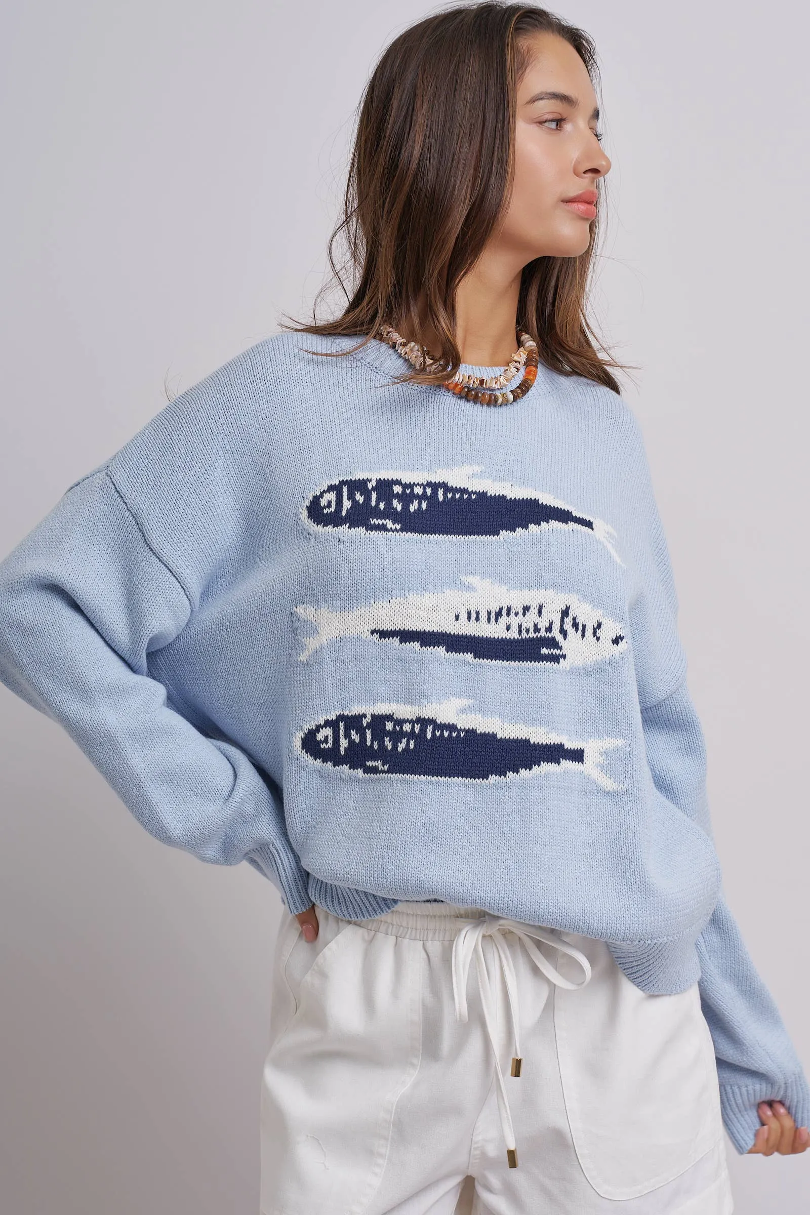 Graphic Fish Sweater sold by Kins Collective product image thumbnail 3