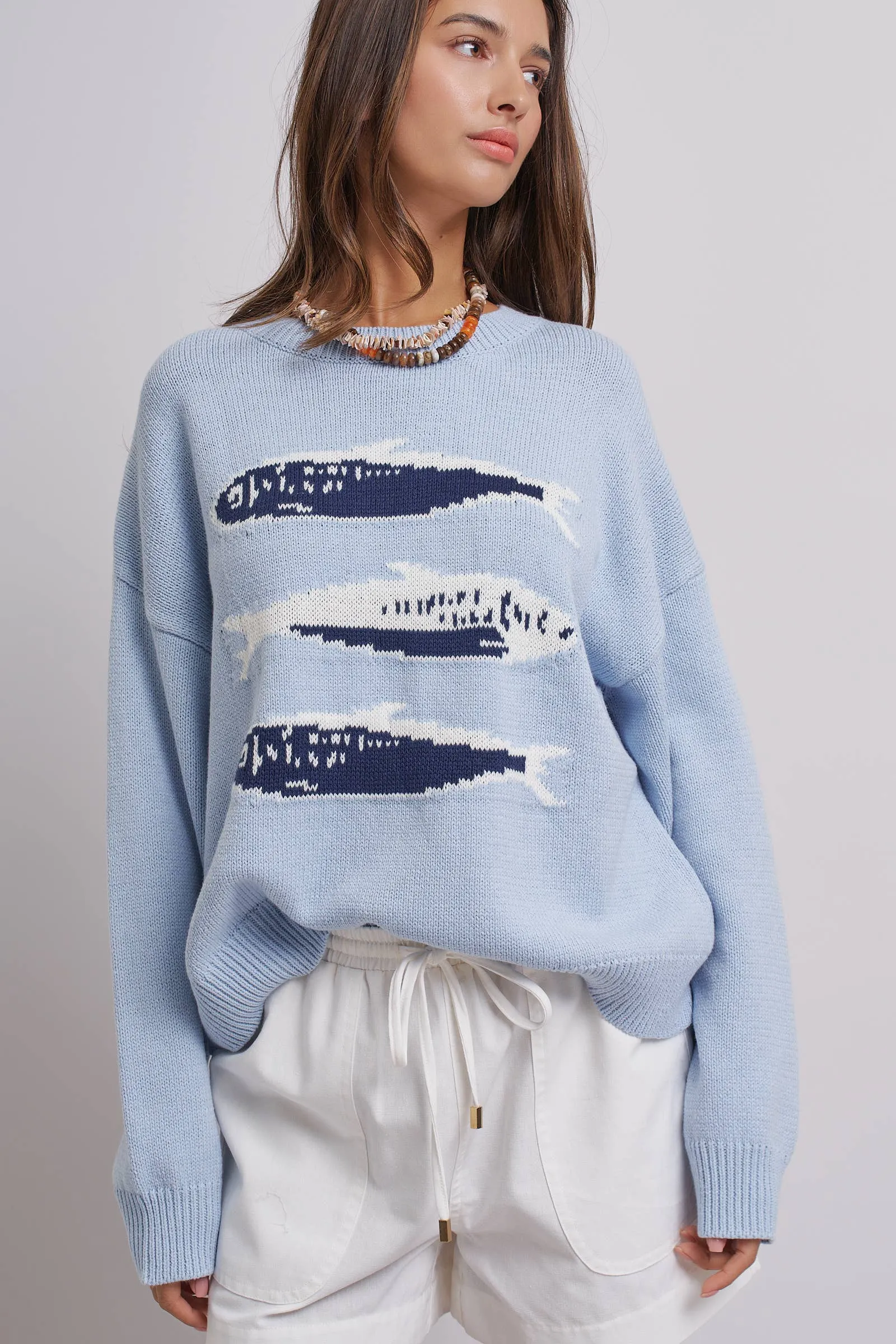 Graphic Fish Sweater sold by Kins Collective