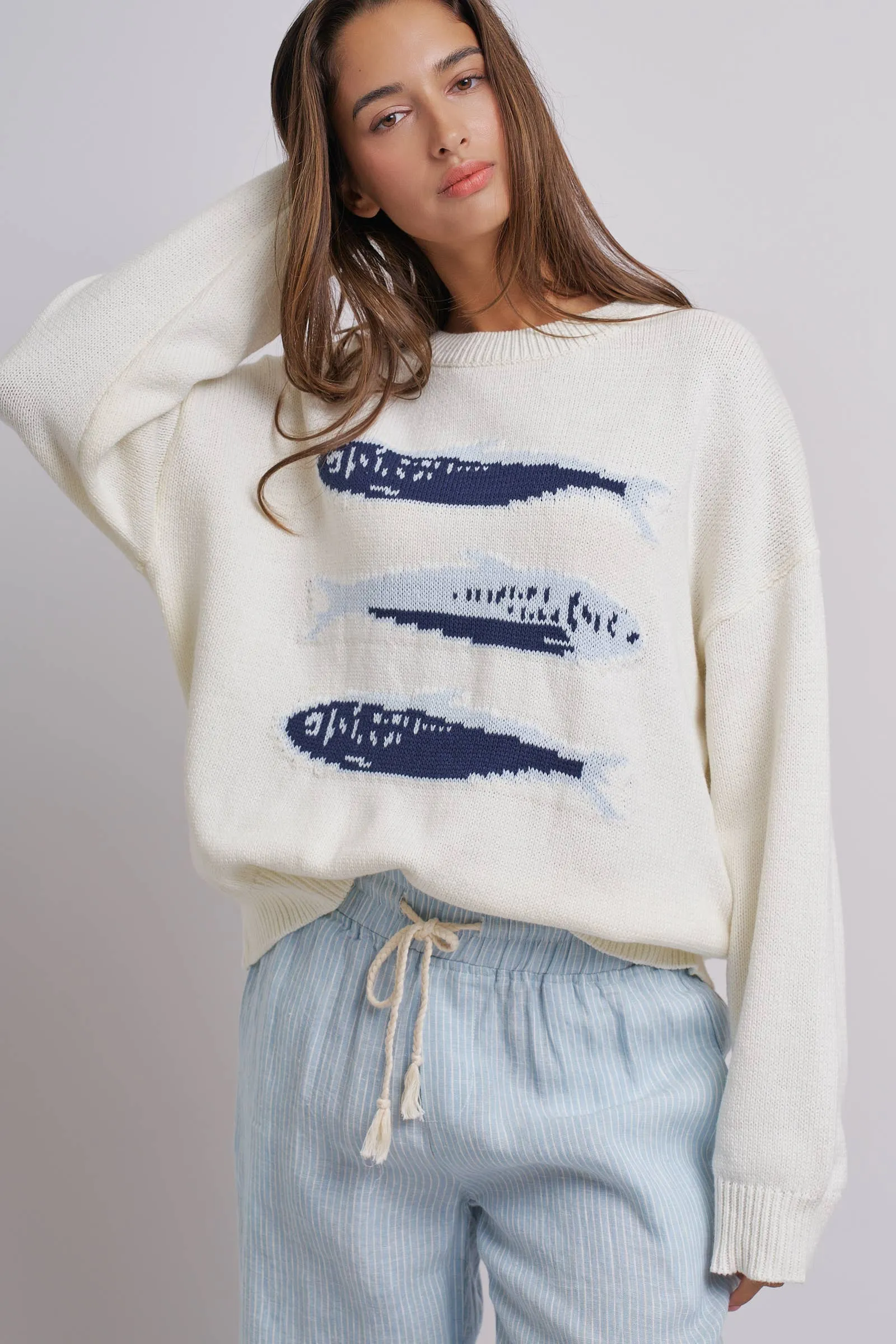Graphic Fish Sweater sold by Kins Collective product image thumbnail 3
