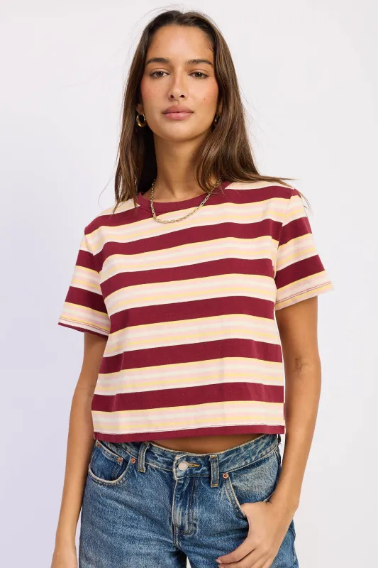 Stripe Boyfriend Tee made by emory park