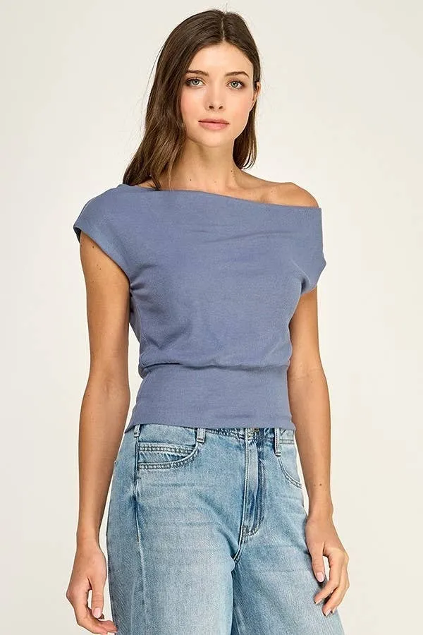One Shoulder Soft Stretch Top sold by Kins Collective product image thumbnail 5