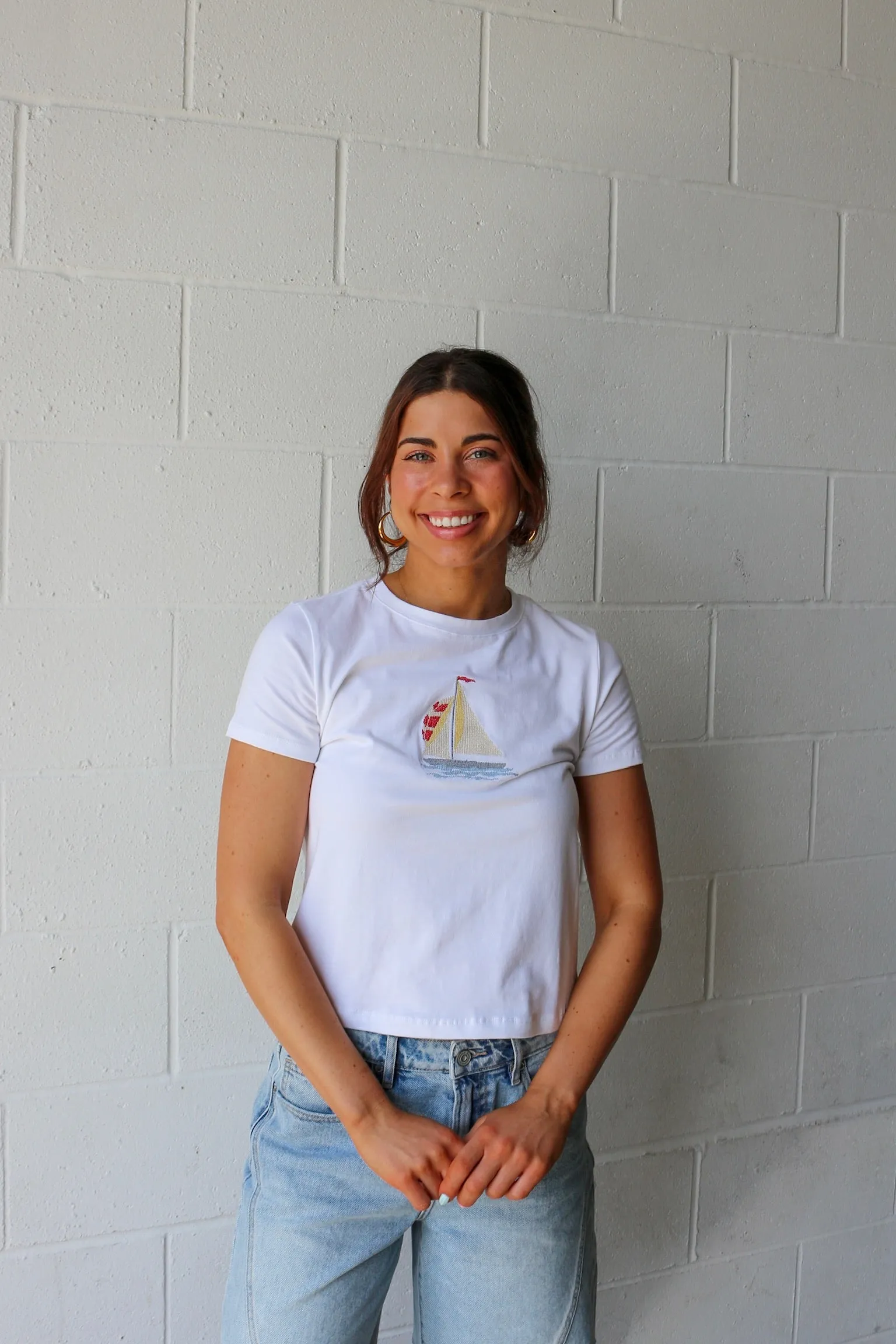Sail Away Embroidered Tee sold by Kins Collective product image thumbnail 3