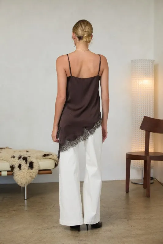 Lace Trim Asymmetrical Tank sold by Kins Collective product image thumbnail 4