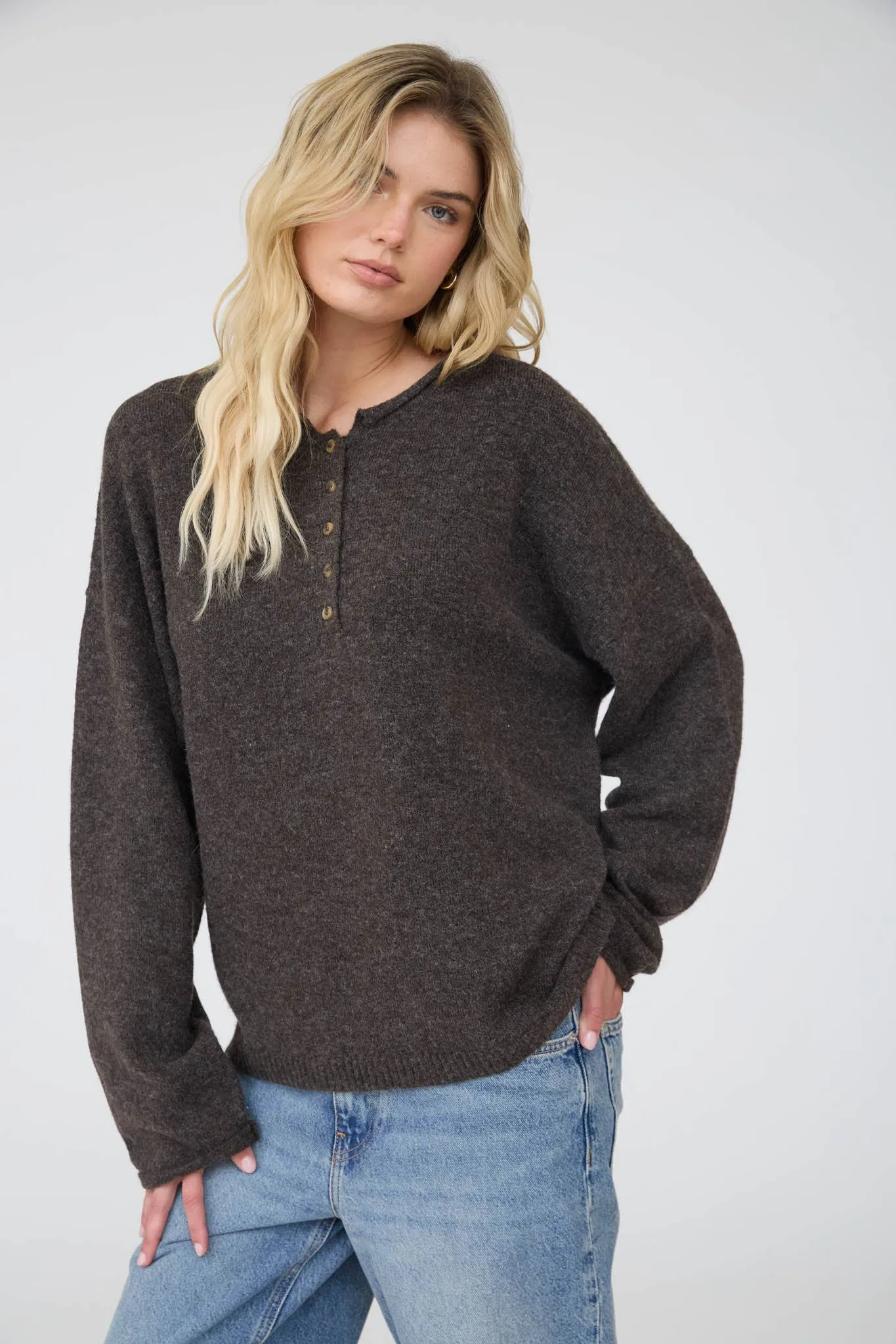 Sadie Roll Neck Henley sold by Kins Collective product image thumbnail 3