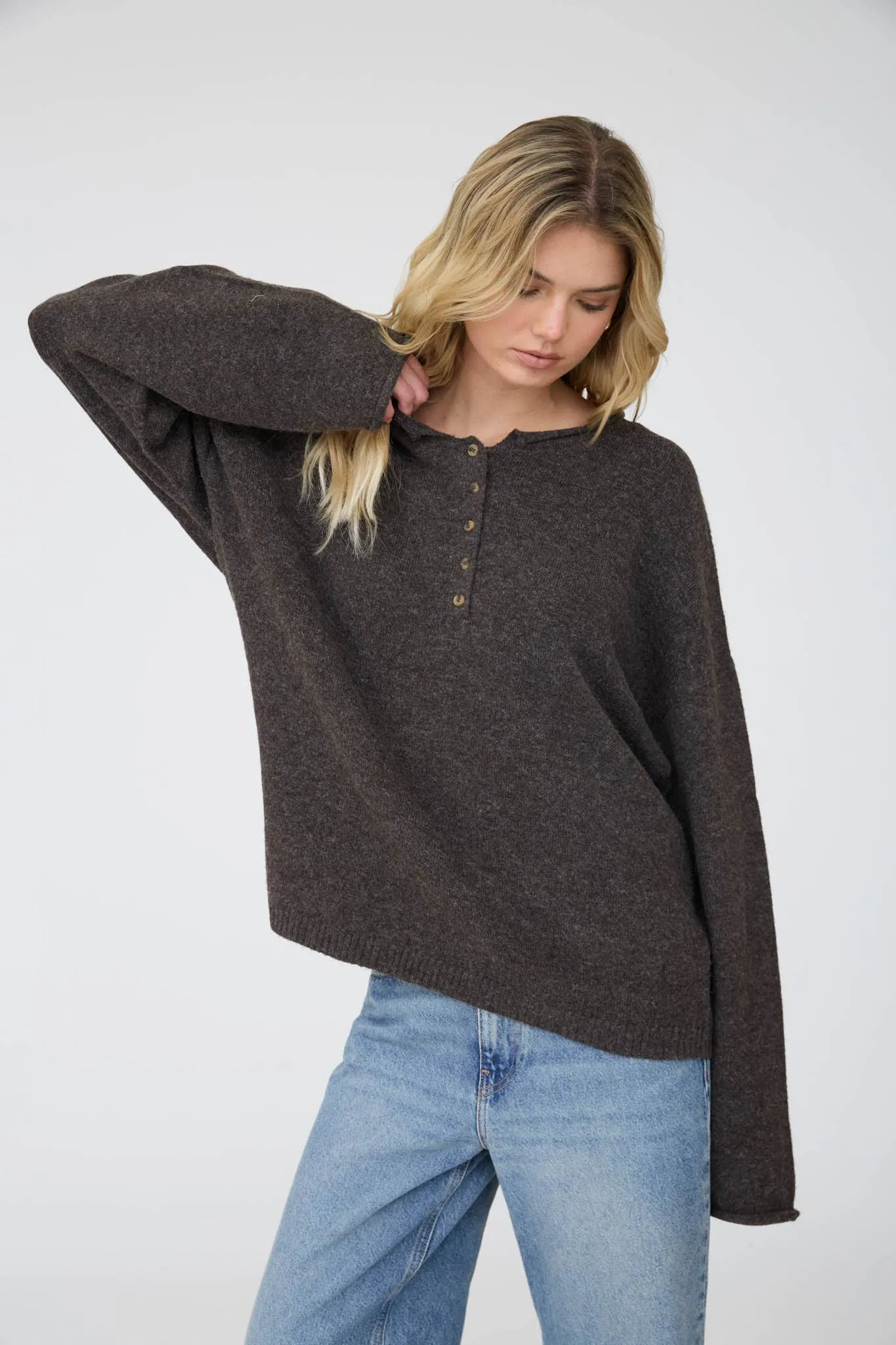Sadie Roll Neck Henley sold by Kins Collective product image thumbnail 4