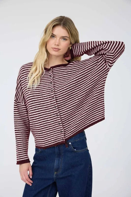 Bridget Stripe Cardigan made by Blu Pepper