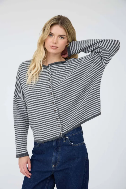 Bridget Stripe Cardigan made by Blu Pepper