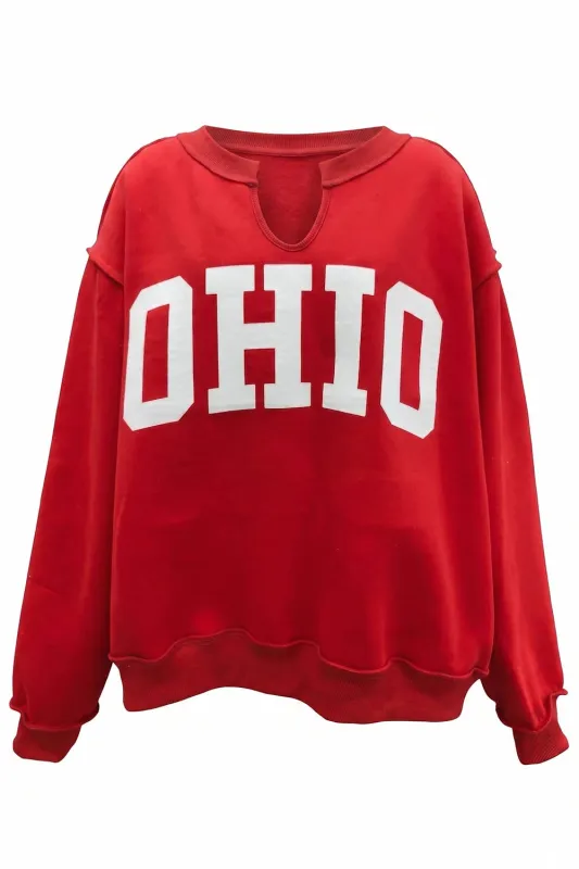 Oversized Ohio Varsity Sweatshirt made by Kins Collective