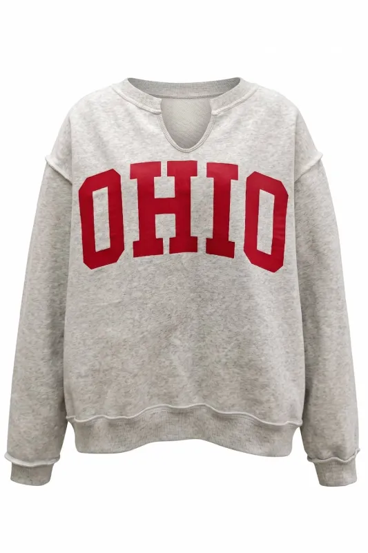 Oversized Ohio Varsity Sweatshirt made by Kins Collective