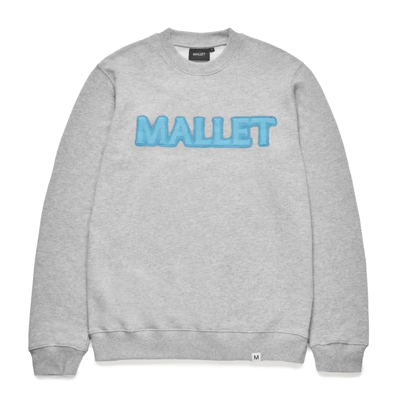 Spray Logo Crewneck Organic Heather Blue sold by Mallet