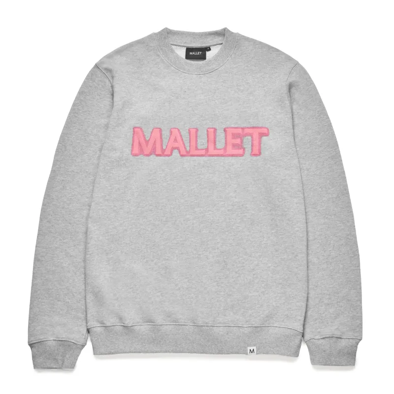 Spray Logo Crewneck Organic Heather Pink sold by Mallet