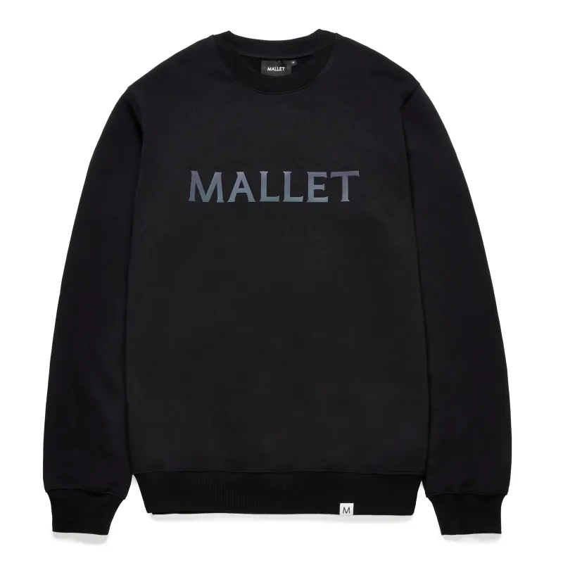 Iridescent Logo Crew Organic Black sold by Mallet
