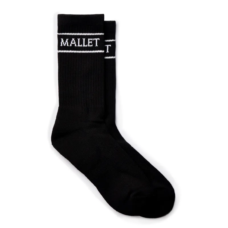 Small Logo Socks Black sold by Mallet