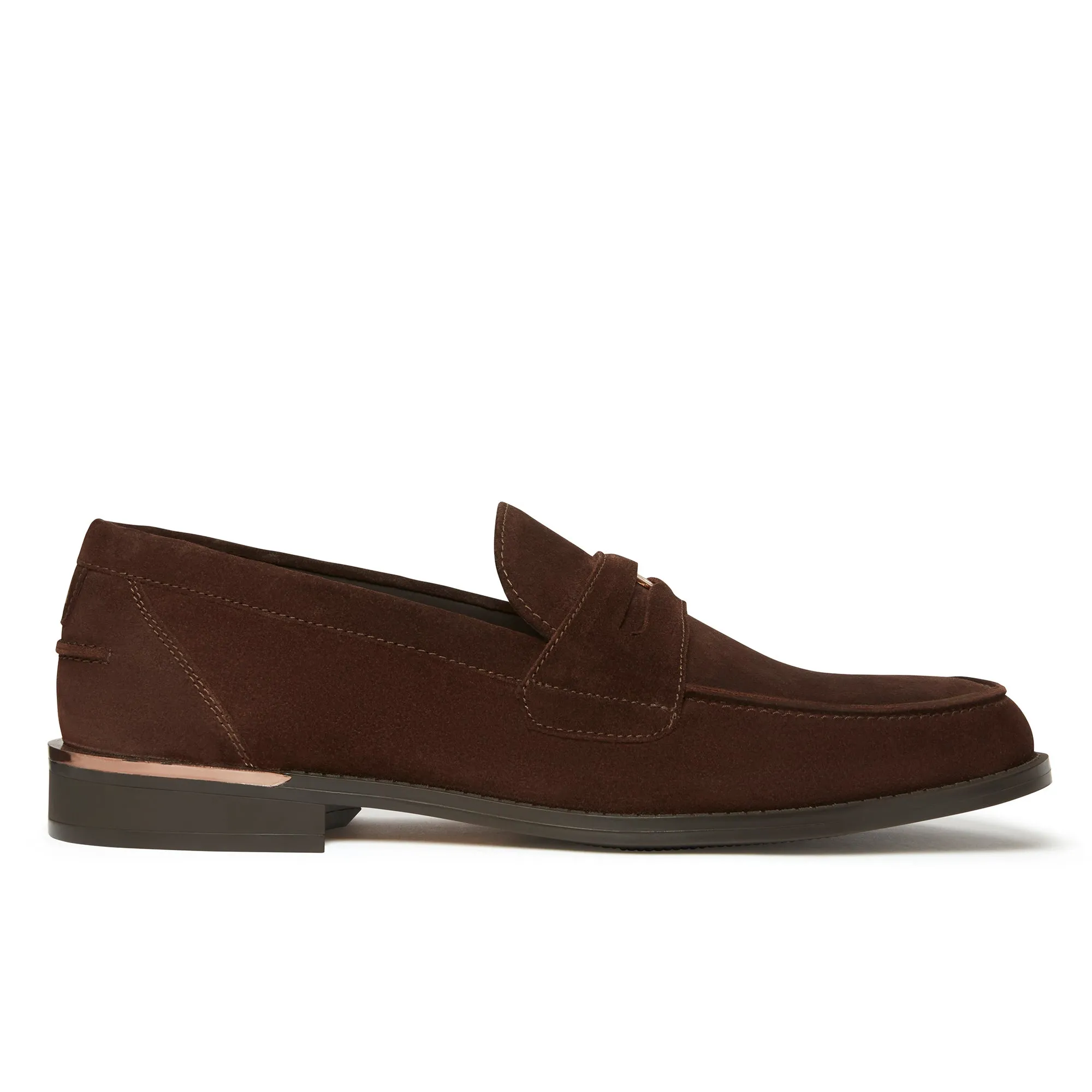 Rockwell Penny Loafer Brown Suede sold by Mallet