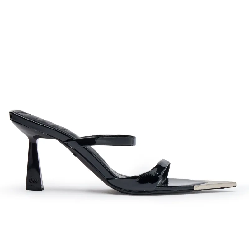 Frederica Black Patent Womens made by Mallet