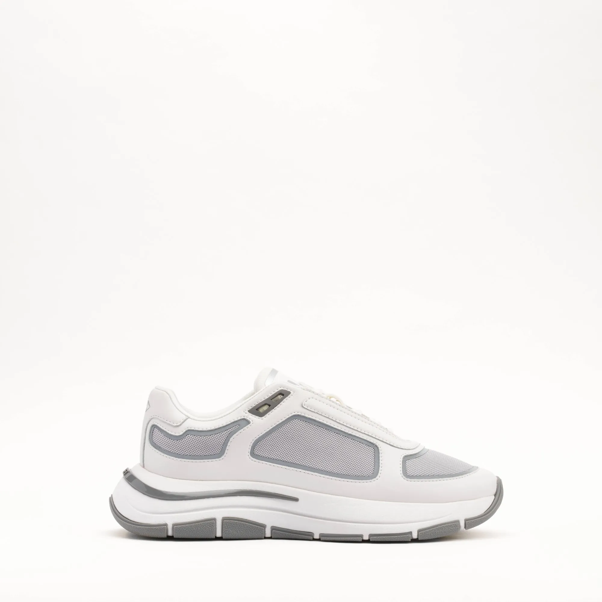 MALLET Alton Men's White Chrome Leather Sneakers sold by Mallet