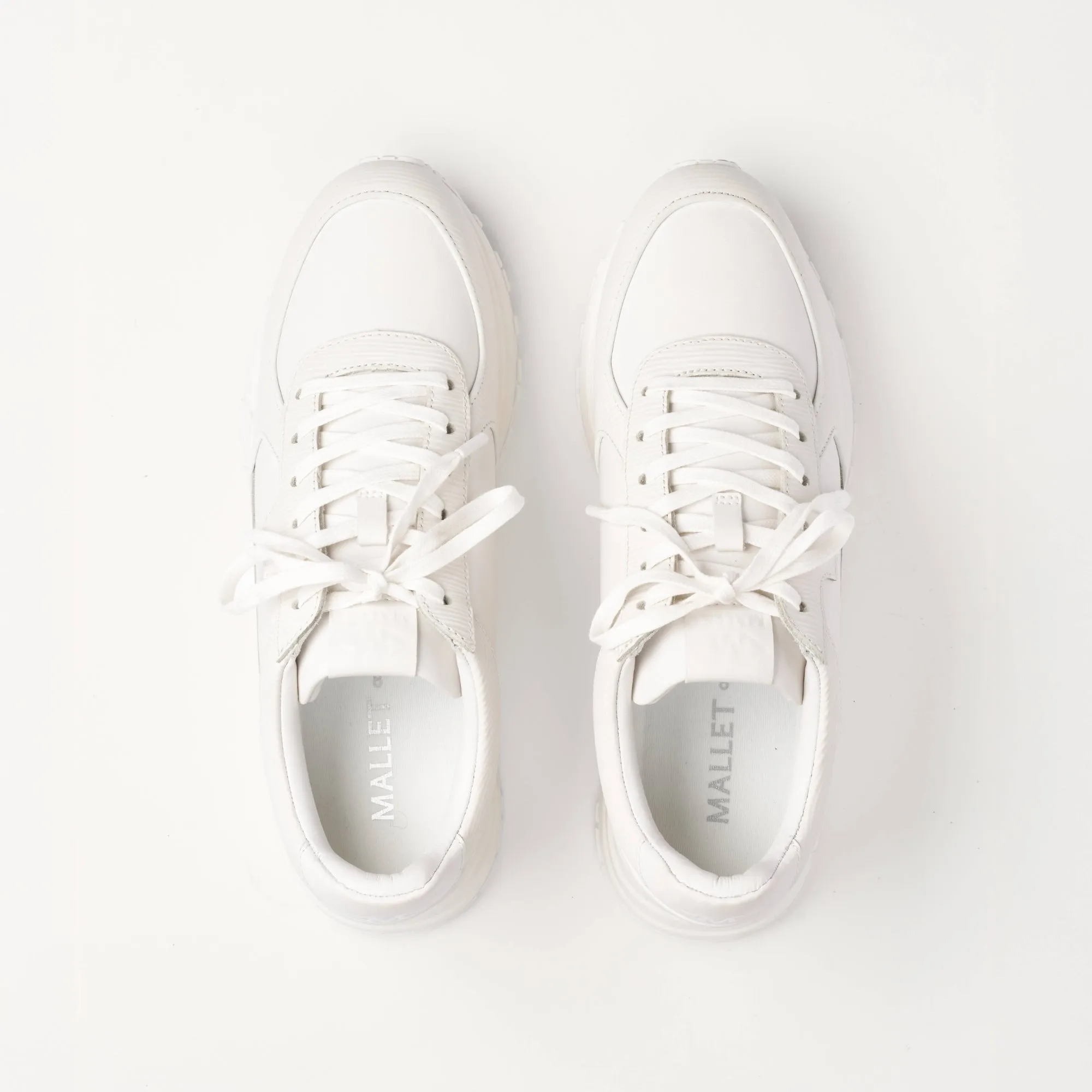 MALLET Boundary Men's White Ripple Leather Sneakers sold by Mallet product image thumbnail 5