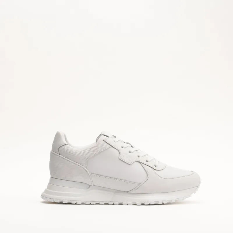 MALLET Boundary Men's White Ripple Leather Sneakers made by Mallet