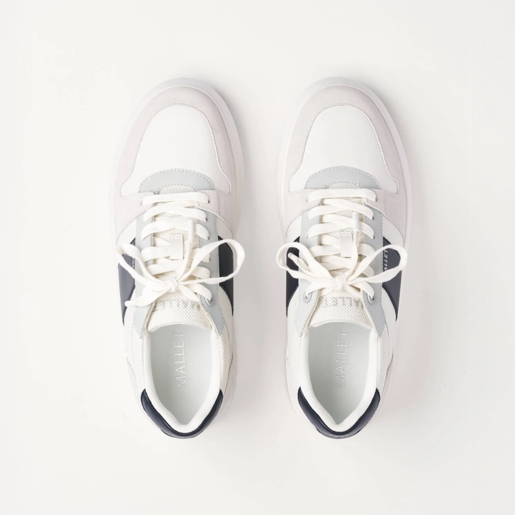 MALLET Hoxton Lite Men's White Navy Leather Sneakers sold by Mallet product image thumbnail 5