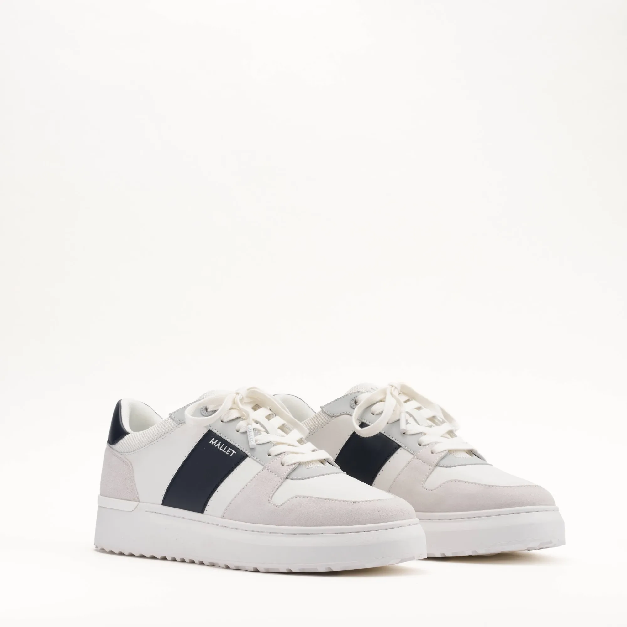 MALLET Hoxton Lite Men's White Navy Leather Sneakers sold by Mallet product image thumbnail 2