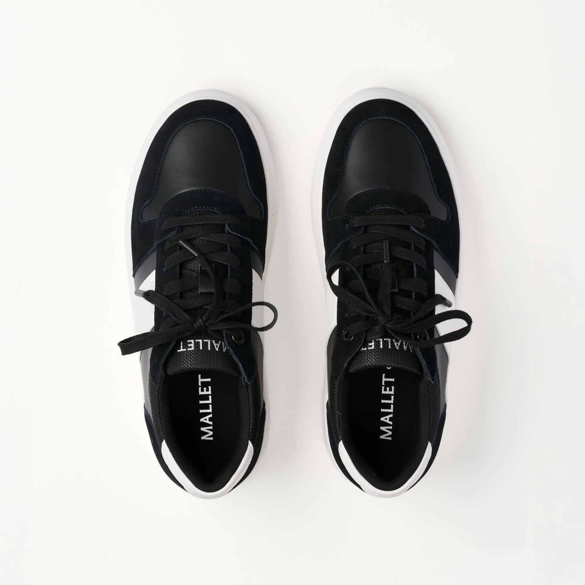 MALLET Hoxton Lite Men's Black White Leather Sneakers sold by Mallet product image thumbnail 5