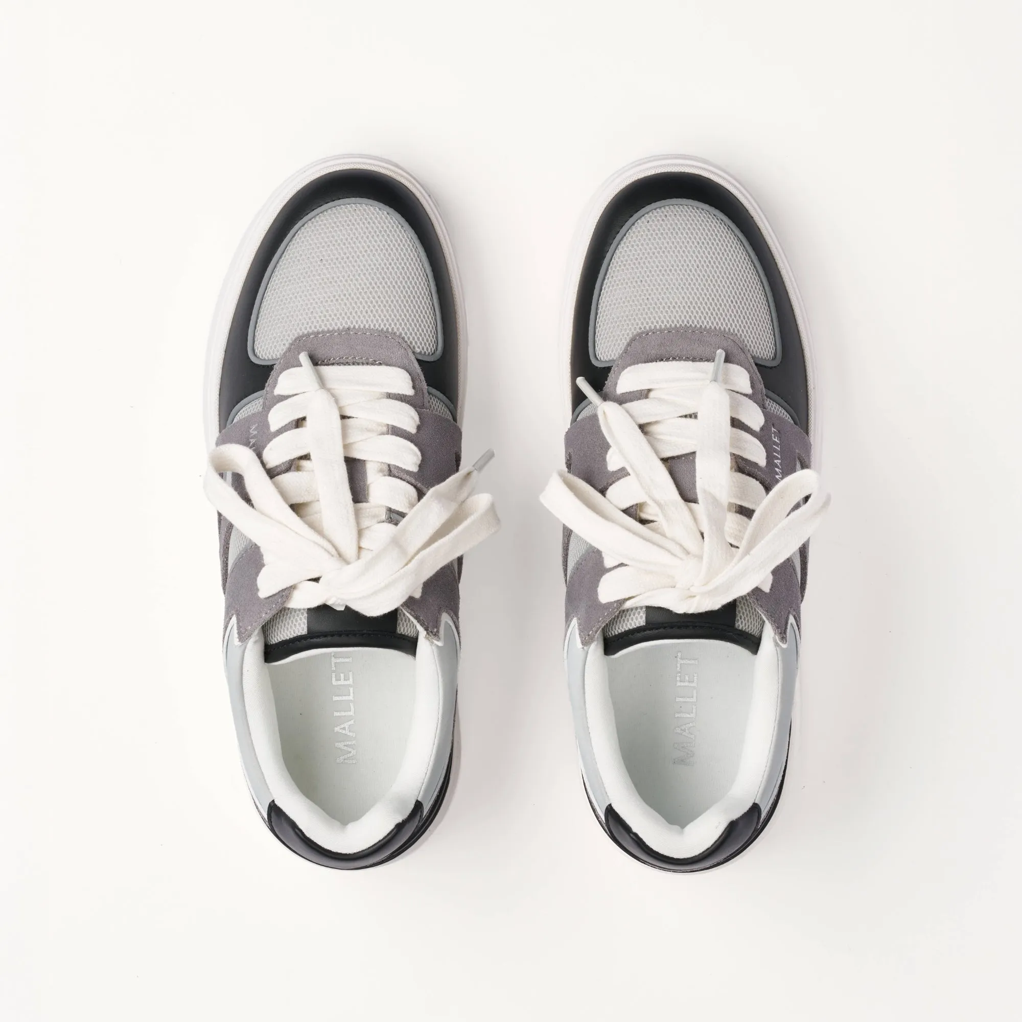 MALLET Fenchurch Men's Grey Black Leather Sneakers sold by Mallet product image thumbnail 5